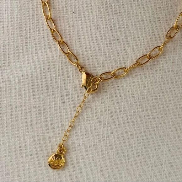 Muse Royale Basic 24K Gold Plated Anchor Link Chain Bracelet sz 7-8.5 in w/pouch - Picture 4 of 5